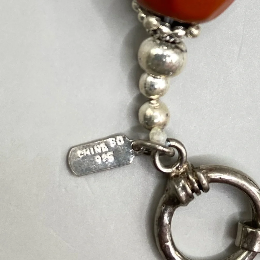 Chunky Red Jasper Black Onyx Toggle Bracelet - Picture 8 of 8